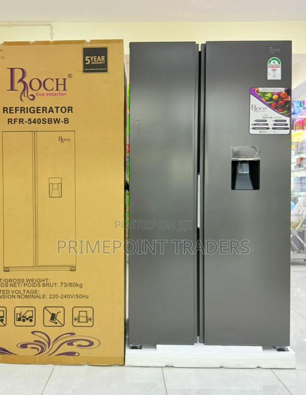ROCH RFR-540SBW-B 439 Litres Side-by-Side Fridge – Spacious & Stylish