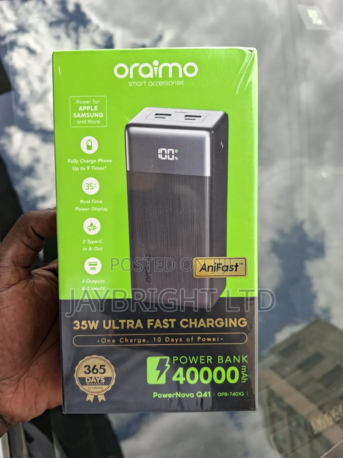 Oraimo PowerNova Q41 35W Ultra Fast Charging 40000mAh Power Bank