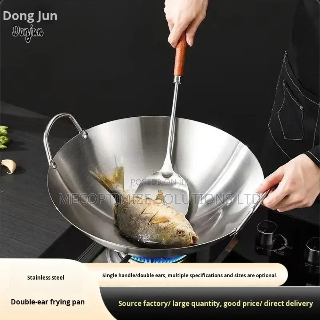 Stainless Steel 28cm Household Saucepan Frying Pan Multi- Cooking Wok
