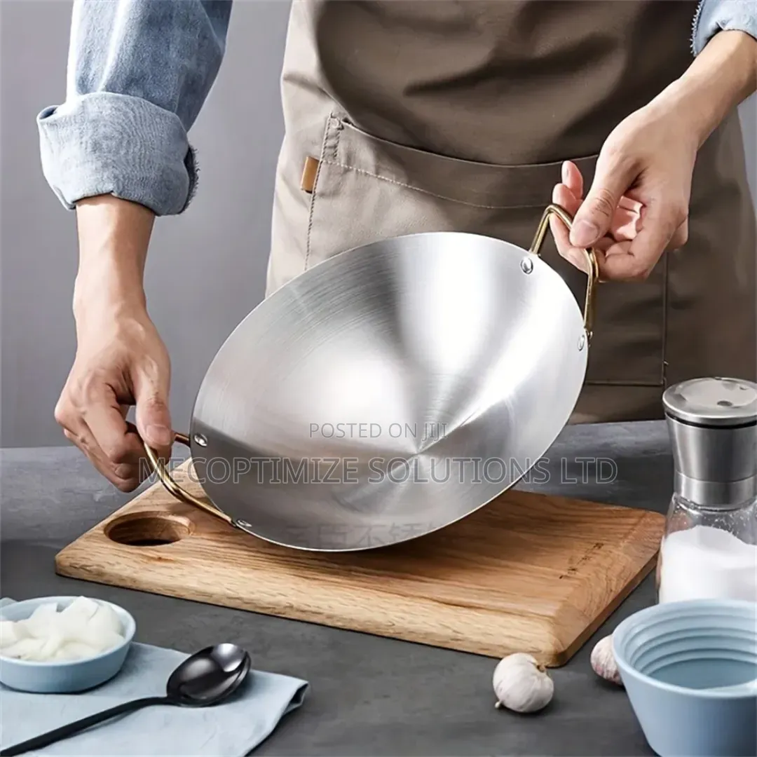 Stainless Steel 28cm Household Saucepan Frying Pan Multi- Cooking Wok