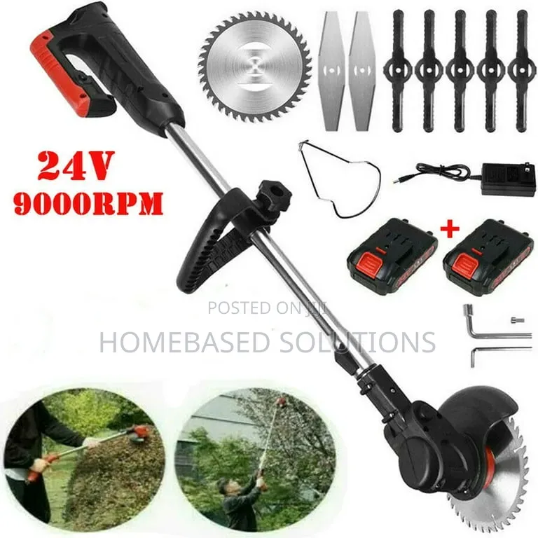 Rechargeable 2 Battery 9 Blades Lawn Lower Grass N Bush Cutter
