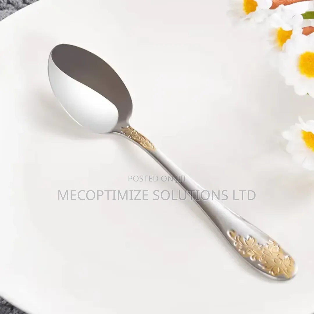6pcs Dinner Spoon Set,Stainless Steel Food Grade Spoons Home, Kitchen