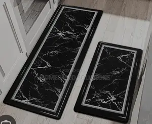 HEAVY Grip Rubber Underside Floor  2pcs Set  3D Kitchen Mat  NON SLIP