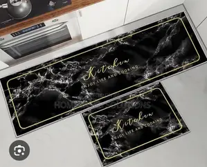 HEAVY Grip Rubber Underside Floor  2pcs Set  3D Kitchen Mat  NON SLIP
