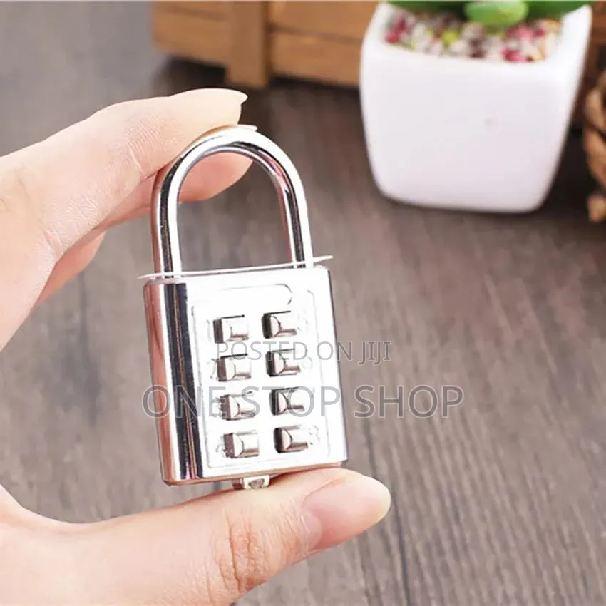 2pcs Button Combination Padlock With Steel Shackle &Tactile Button