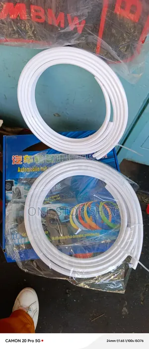 White Car Wheel Rim Protector & Decorative Strip