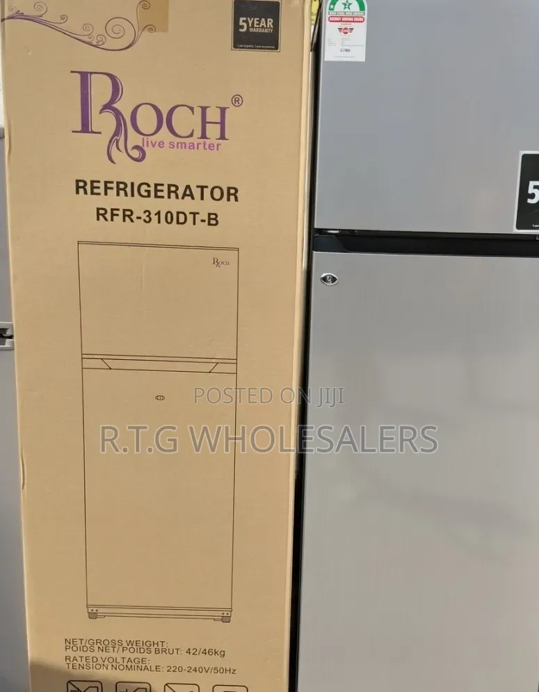🔥Roch 248 Litres RFR-310DT-B Double Door Refrigerator