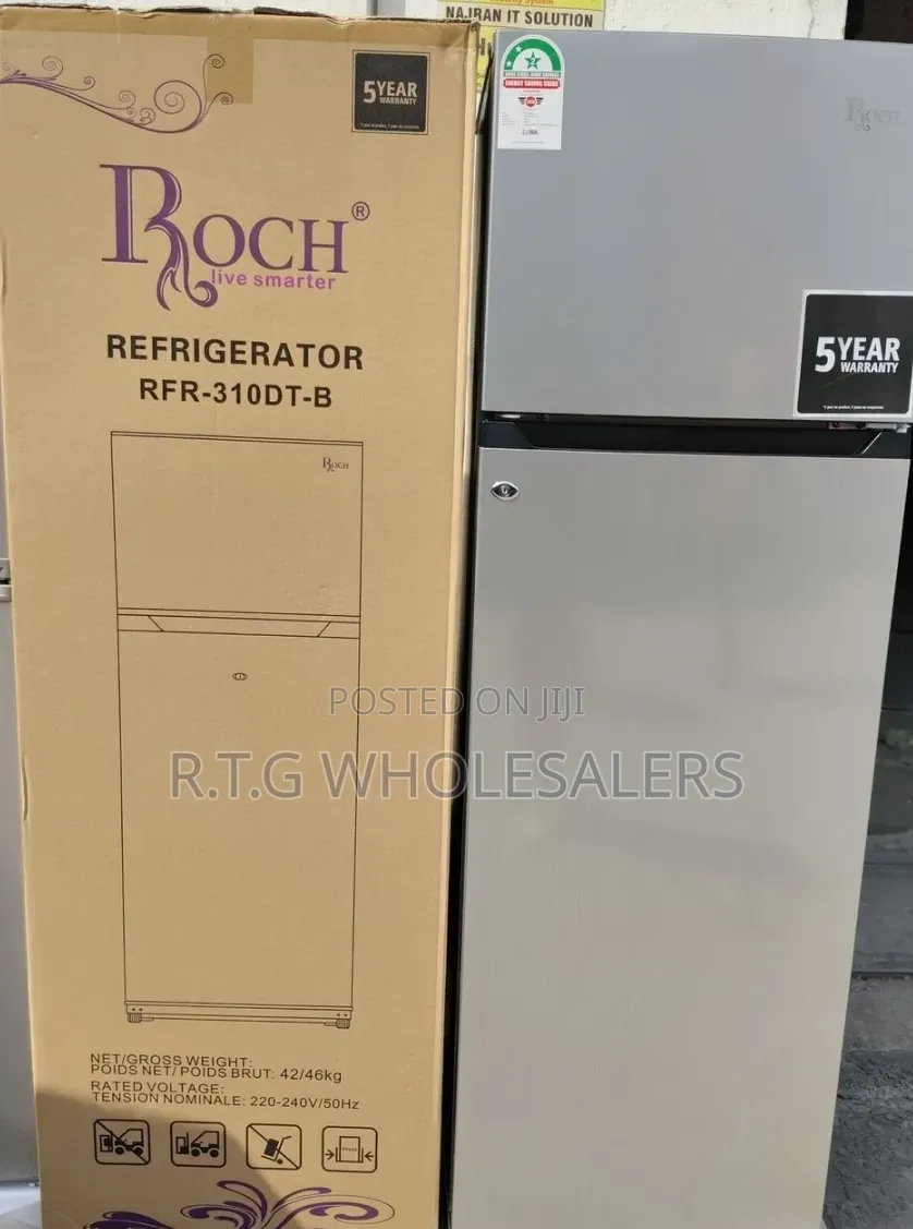 🔥Roch 248 Litres RFR-310DT-B Double Door Refrigerator