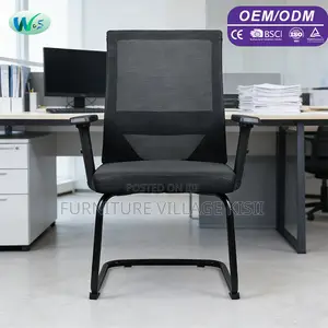 Office Chair ; Chrome Adjustable Arms Chair