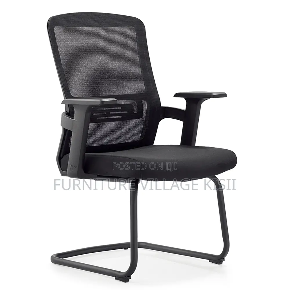 Office Chair ; Chrome Adjustable Arms Chair