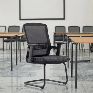 Office Chair ; Chrome Adjustable Arms Chair