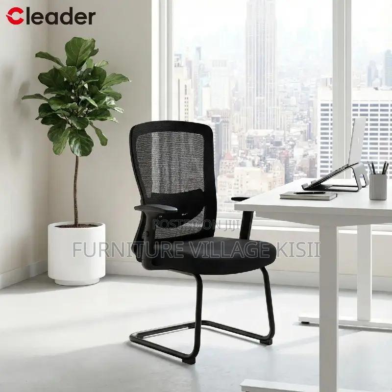 Office Chair ; Chrome Adjustable Arms Chair