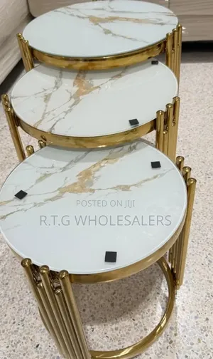 3 in 1 Executive Pure Marble Table