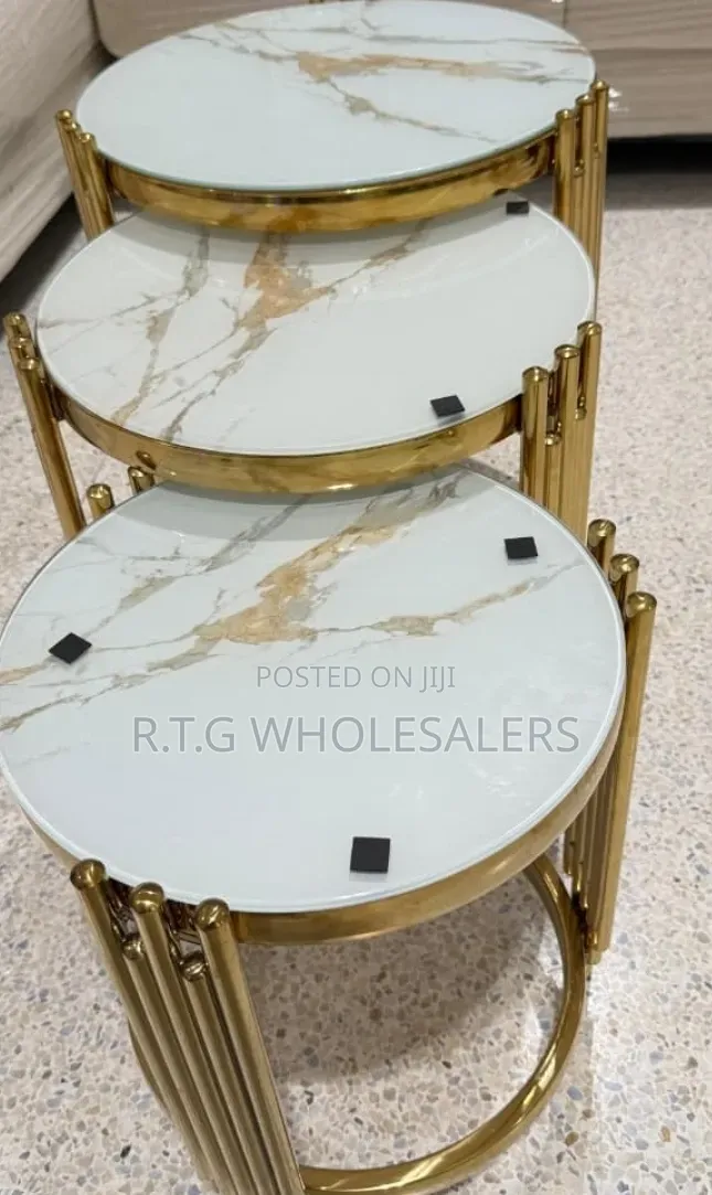 3 in 1 Executive Pure Marble Table