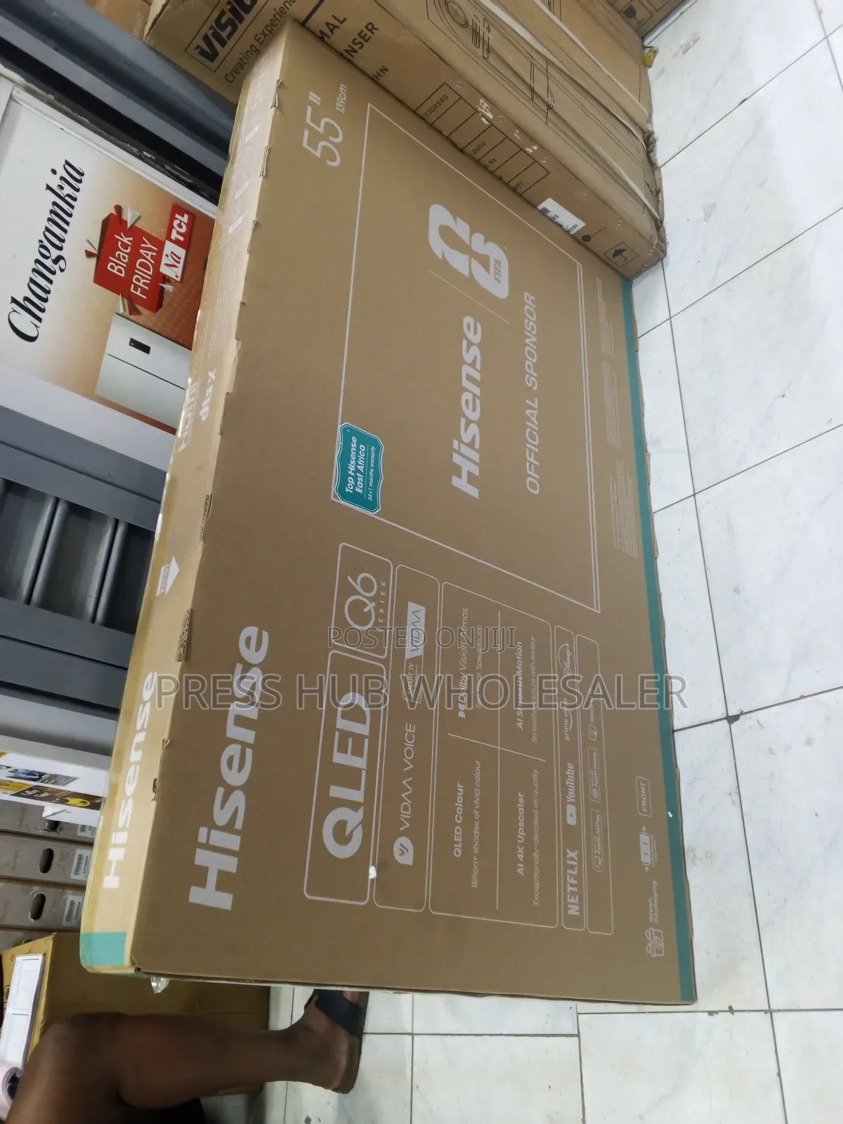 Hisense 55-Inch Q6 Series QLED 4K Smart TV.