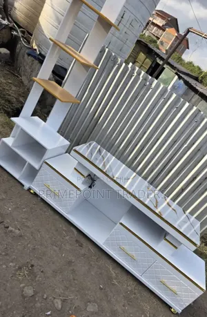 Luxury TV Cabinet With LED Lights & Inbuilt Flower Display