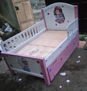 3×6 Kids Baby Cot Bed With Underbed Cabinet & Side Rail – Safe & Pr