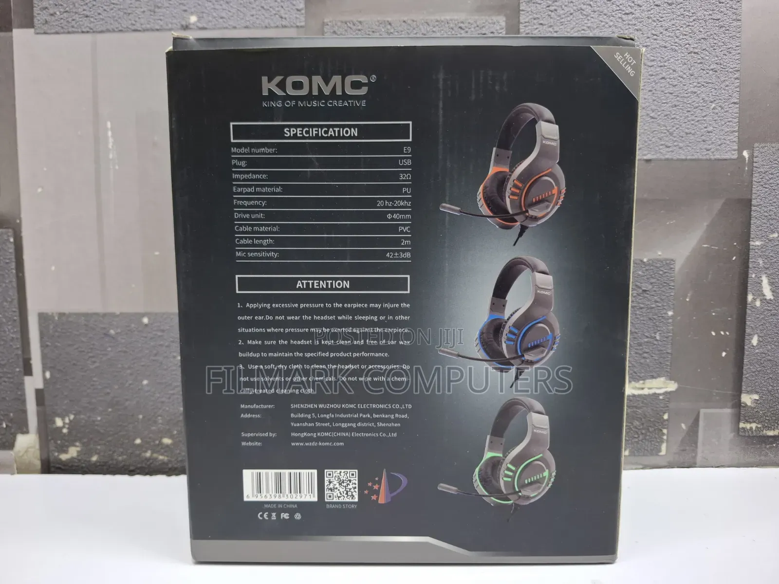 KOMC E9 Wired Gaming Headset/Headphone