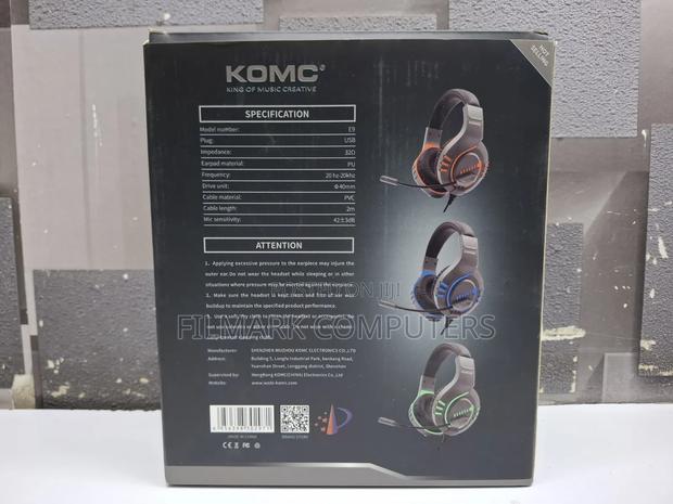 KOMC E9 Wired Gaming Headset/Headphone - thumbnail 6