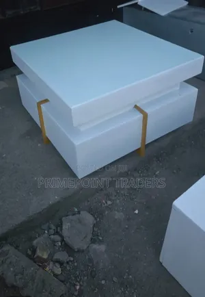 Modern White Square Coffee Table – Stylish & Sturdy Metal Frame