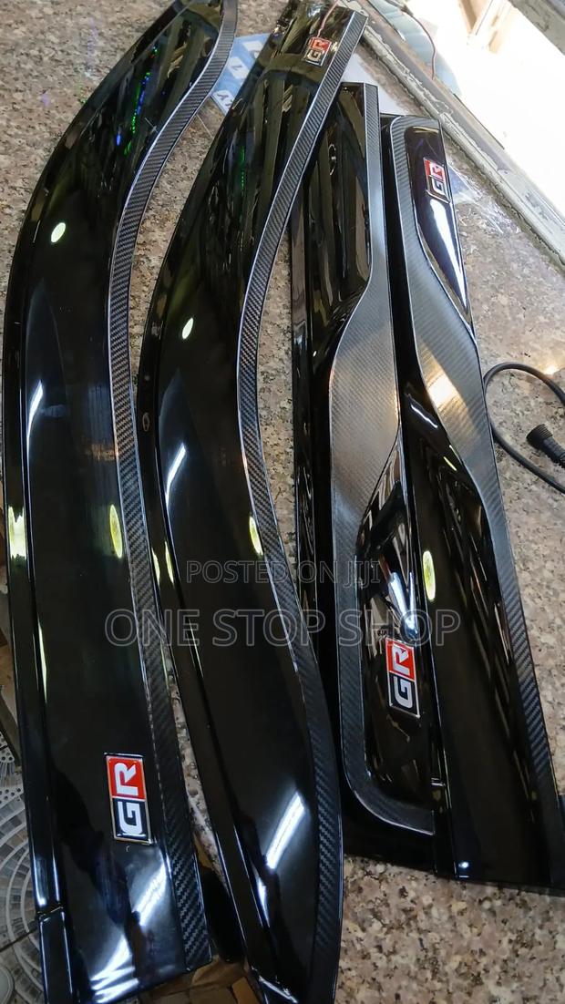 Prado Lc150 GR Black Glossy Wind Visors/Deflectors/Windbreaker