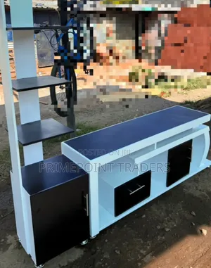 Modern TV Stand With Built-in Flower Stand – Stylish & Functional