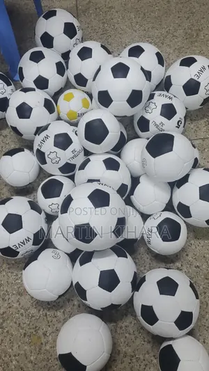 Leather Football  Size 5 White/Black