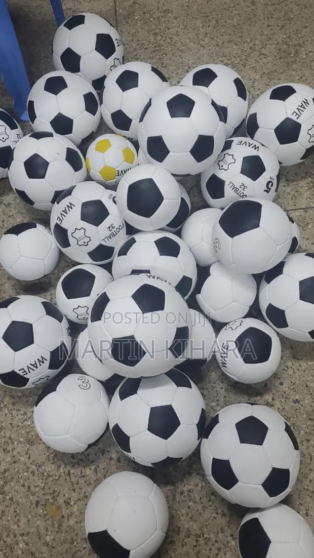 Leather Football Size 5 White/Black
