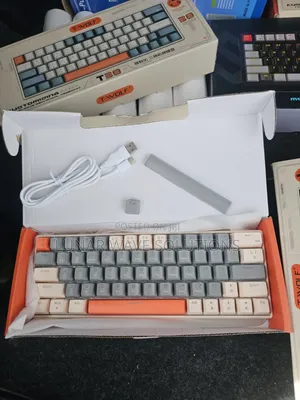 Wireless Mechanical Keyboards Milk Tea and Grey Colors
