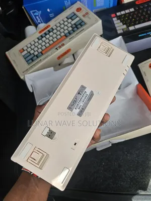 Wireless Mechanical Keyboards Milk Tea and Grey Colors