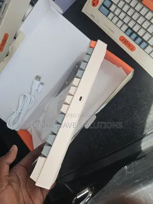 Wireless Mechanical Keyboards Milk Tea and Grey Colors