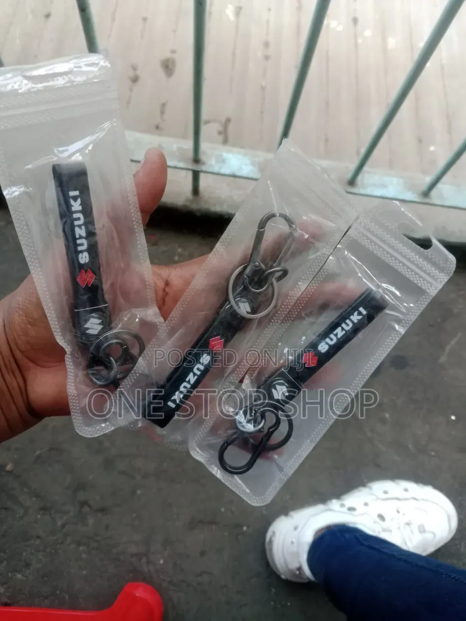 Suzuki Branded Strap Keychain With Metal Carabineer-Style Snap Hook