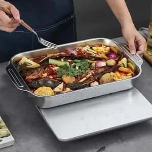 Stainless Steel Grilled Fish Pan & Roaster (4.2L) – Multi-Functional
