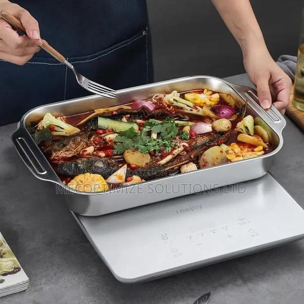 Stainless Steel Grilled Fish Pan & Roaster (4.2L) – Multi-Functional