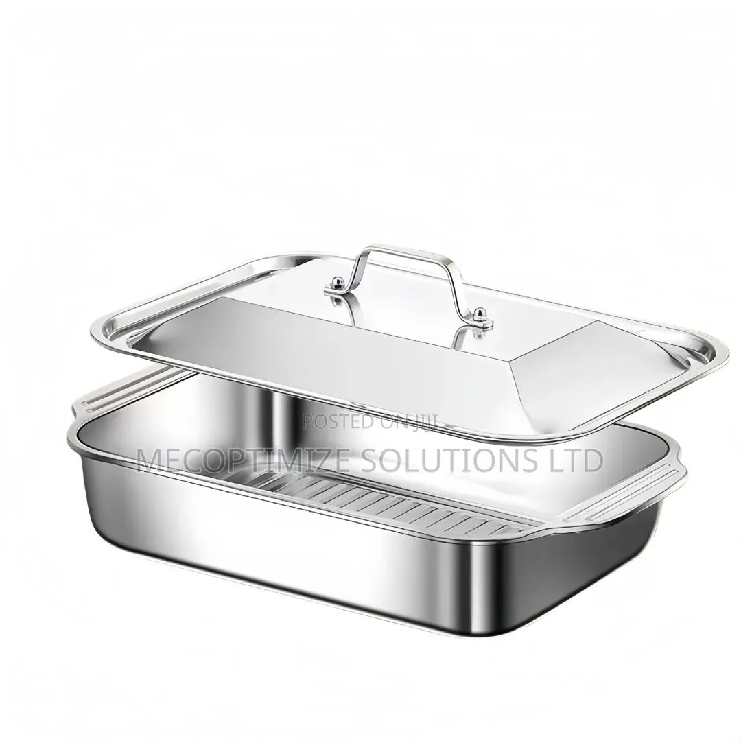 Stainless Steel Grilled Fish Pan & Roaster (4.2L) – Multi-Functional