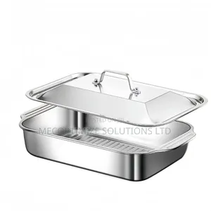 Stainless Steel Grilled Fish Pan & Roaster (4.2L) – Multi-Functional