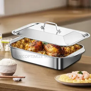 Stainless Steel Grilled Fish Pan & Roaster (4.2L) – Multi-Functional