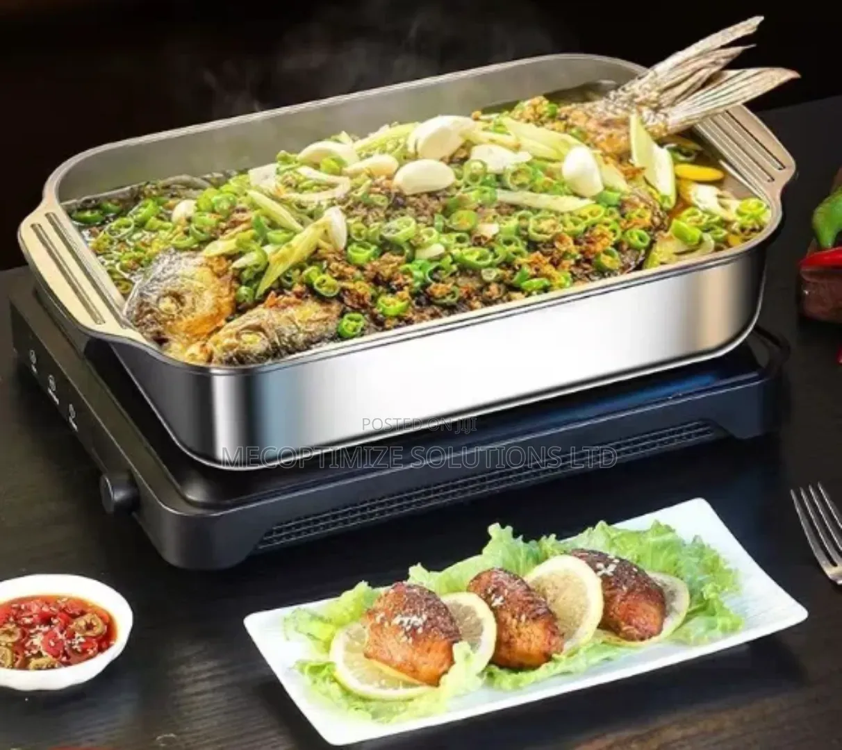 Stainless Steel Grilled Fish Pan & Roaster (4.2L) – Multi-Functional