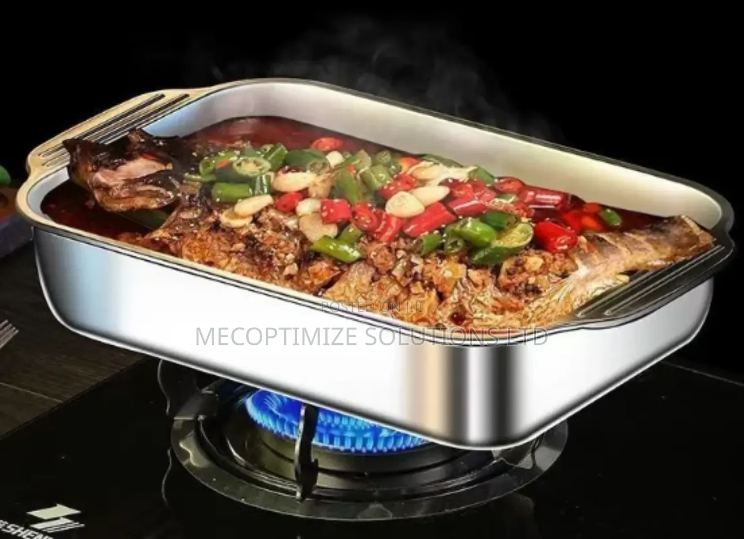Stainless Steel Grilled Fish Pan & Roaster (4.2L) – Multi-Functional