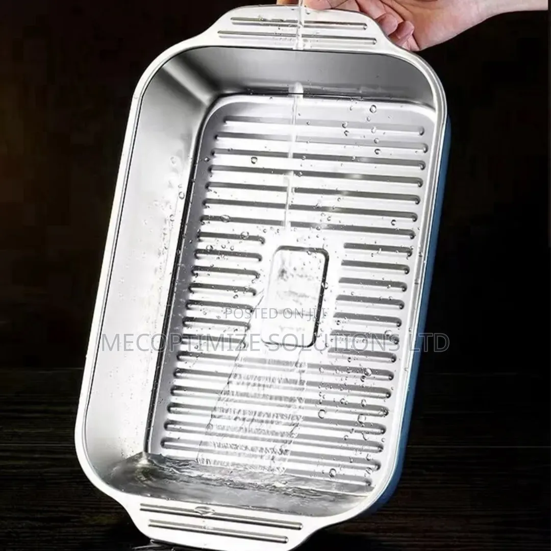 Stainless Steel Grilled Fish Pan & Roaster (4.2L) – Multi-Functional