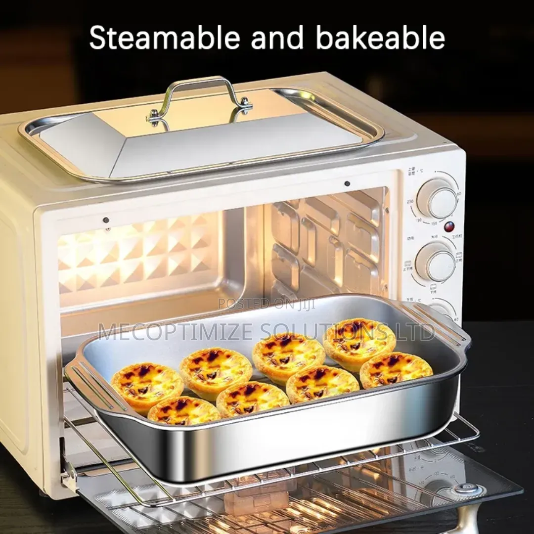 Stainless Steel Grilled Fish Pan & Roaster (4.2L) – Multi-Functional
