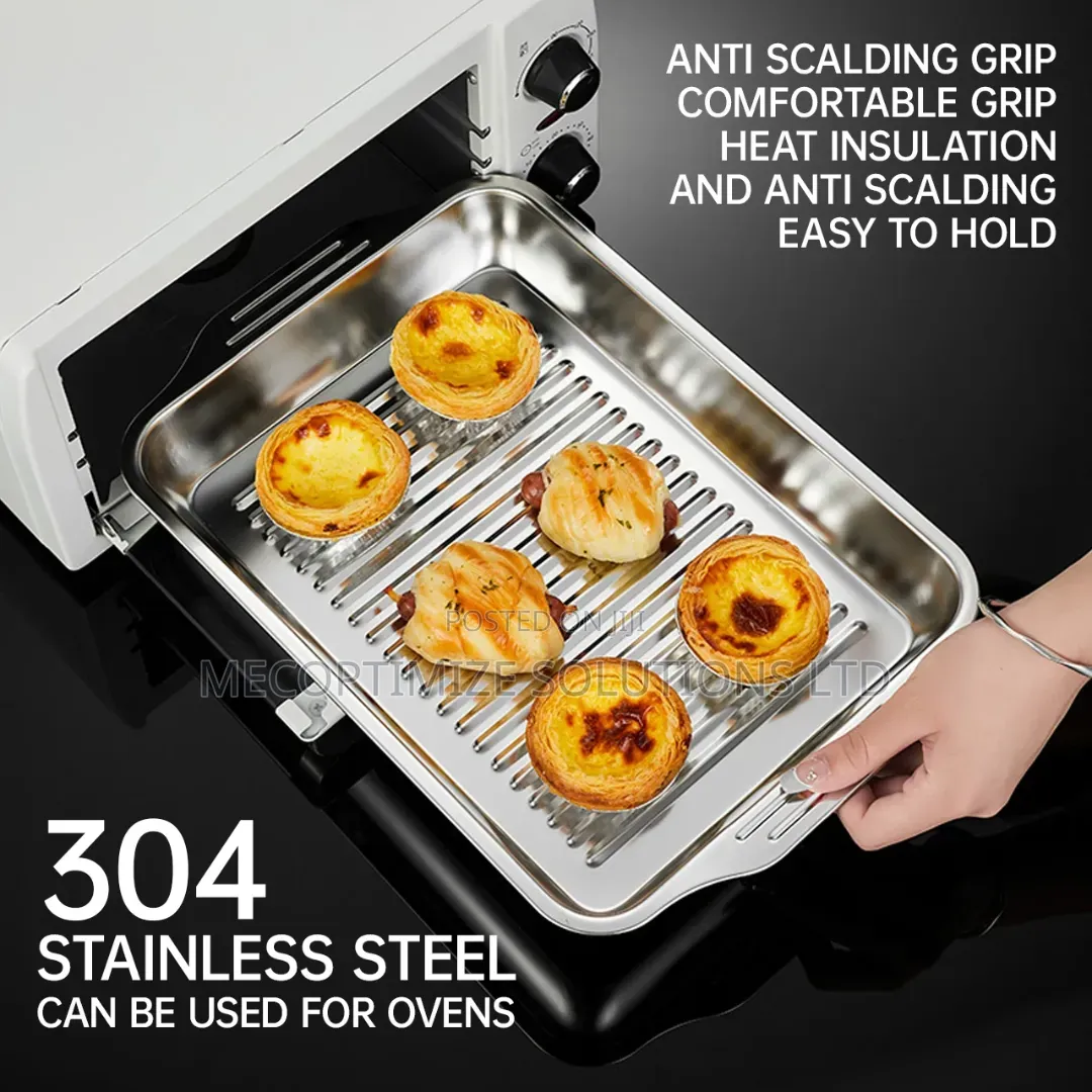 Stainless Steel Grilled Fish Pan & Roaster (4.2L) – Multi-Functional