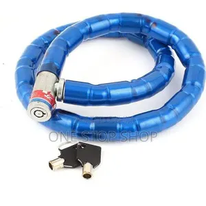Bikes Armored Snake Lock With Keys in Red,blue,black