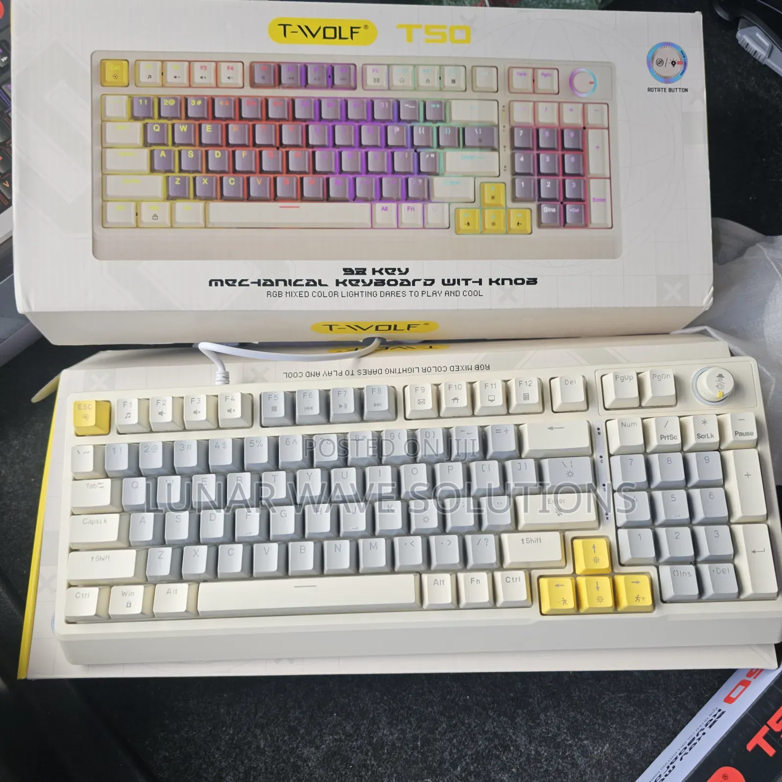 98 Key Mechanical Keyboard With Knob for Gaming and Studio