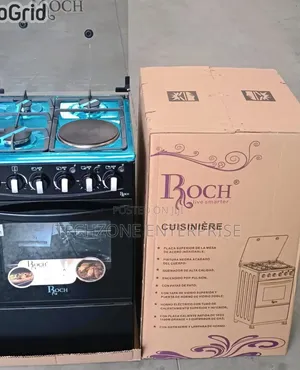 Roch Black 50×55cm Standing 3+1 Cooker With Auto Ignition,,