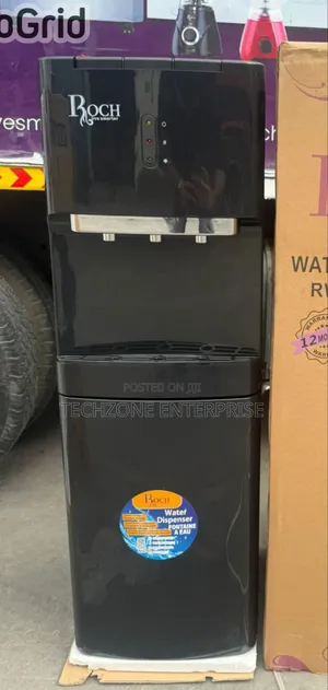 Roch 3 Taps Water Dispenser With Compressor, Black ,,