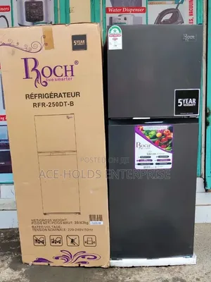 197 Litres Roch Fridge - RFR-250-dt-b Double Door NO FROST