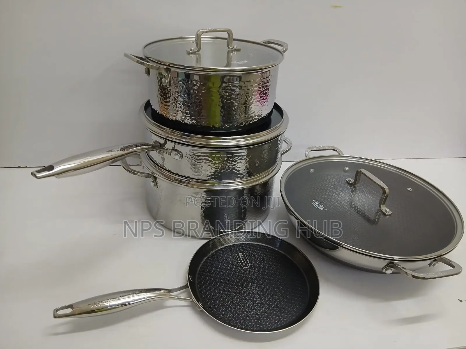 9PCS SET Tripply S/S Stainless Steel Cookware (AO