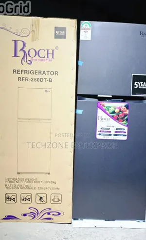 Roch 197 Litres  (RFR-250-dt-b) Double Door NO FROST Refrigerator ,,