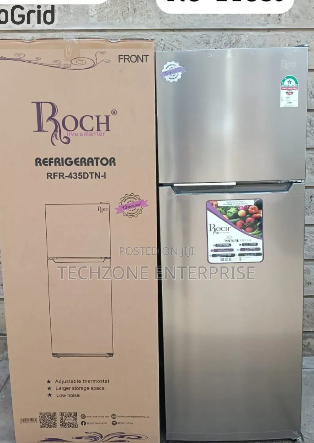 Roch RFR-435-DT-I 2 Door No Frost (348 Litres ) Refrigerator,,
